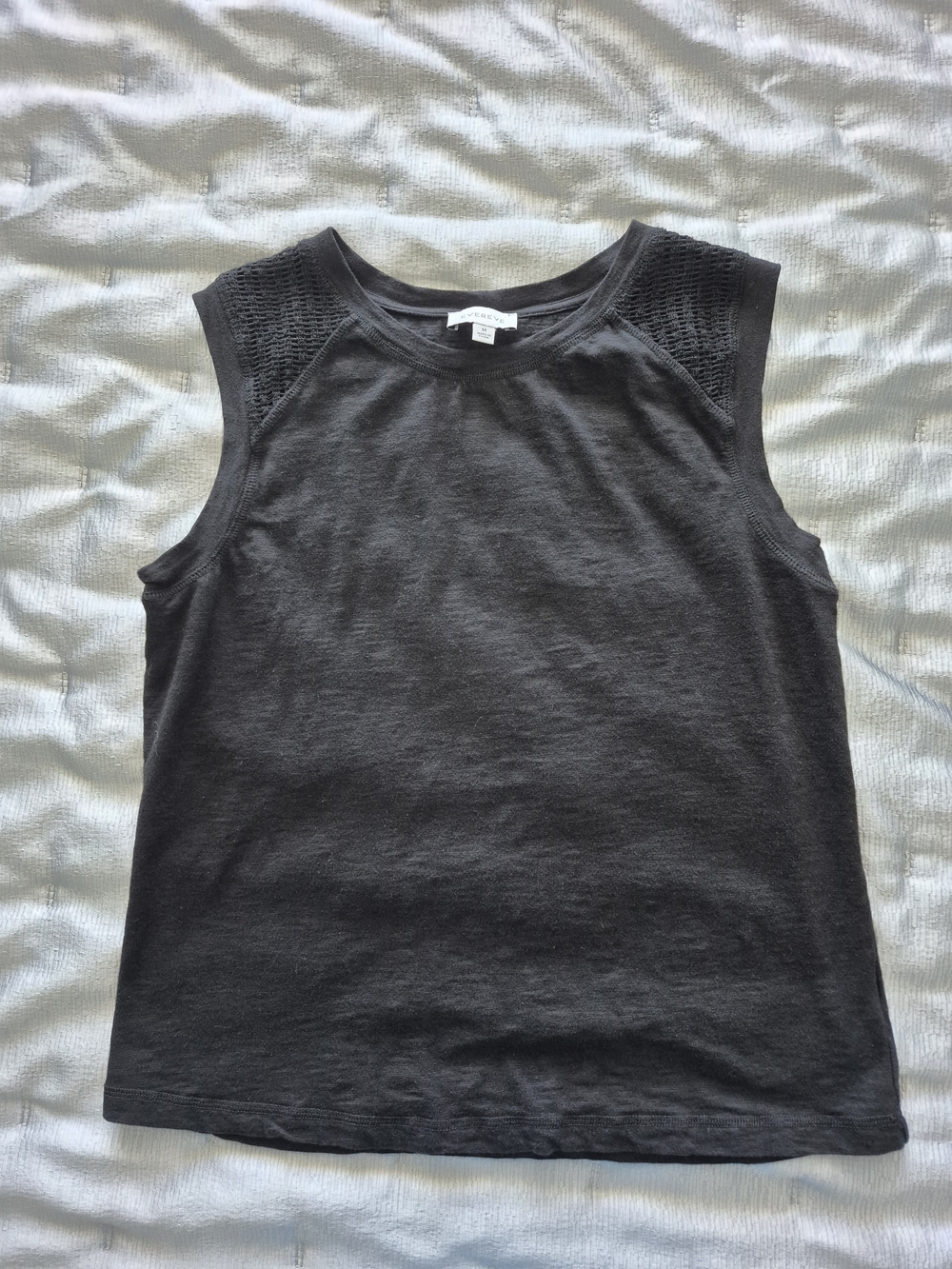 Evereve Sleeveless Tank with Textured Shoulders